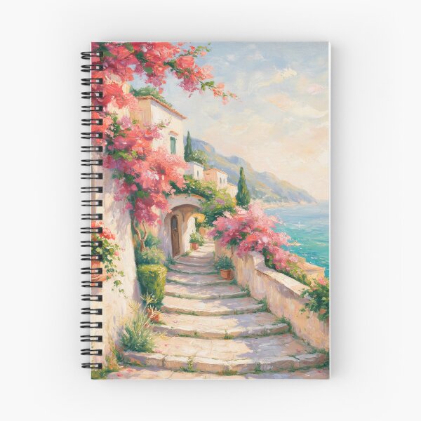 Item preview, Bougainvillea Path to the Sea – Romantic Amalfi Coast Impressionist Wall Art designed and sold by Tamas Das.