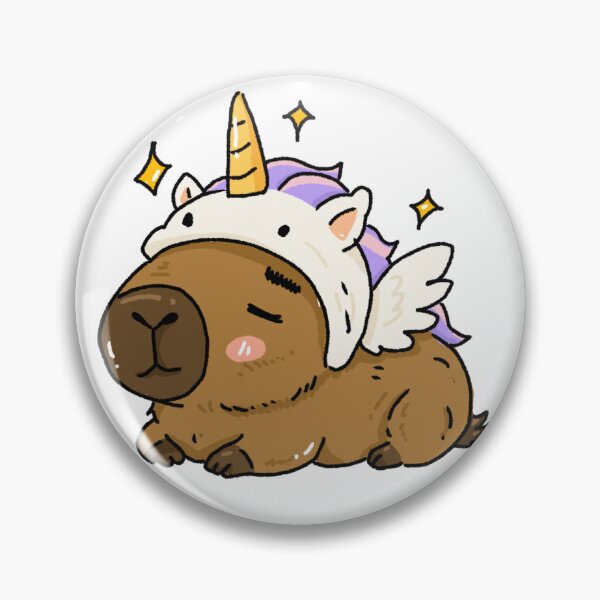 Item preview, Sleepy Pegasus Capybara – Too Cozy to Fly designed and sold by chupichapa.