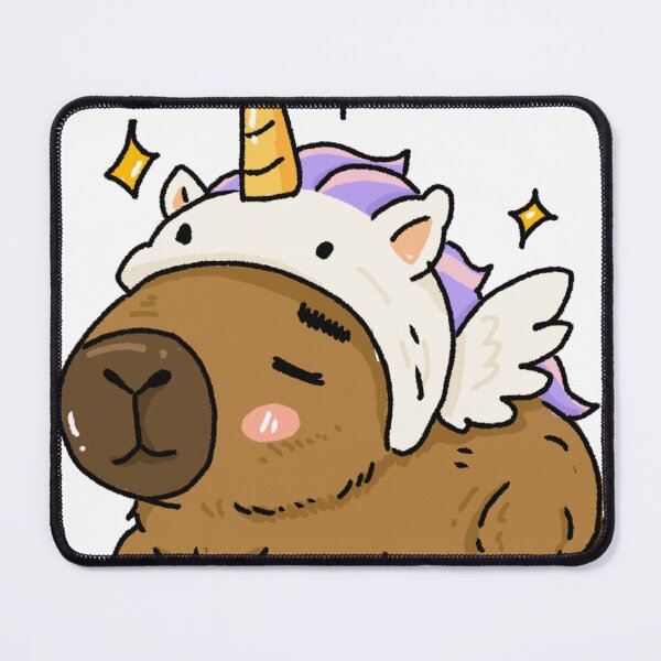 Item preview, Sleepy Pegasus Capybara – Too Cozy to Fly designed and sold by chupichapa.