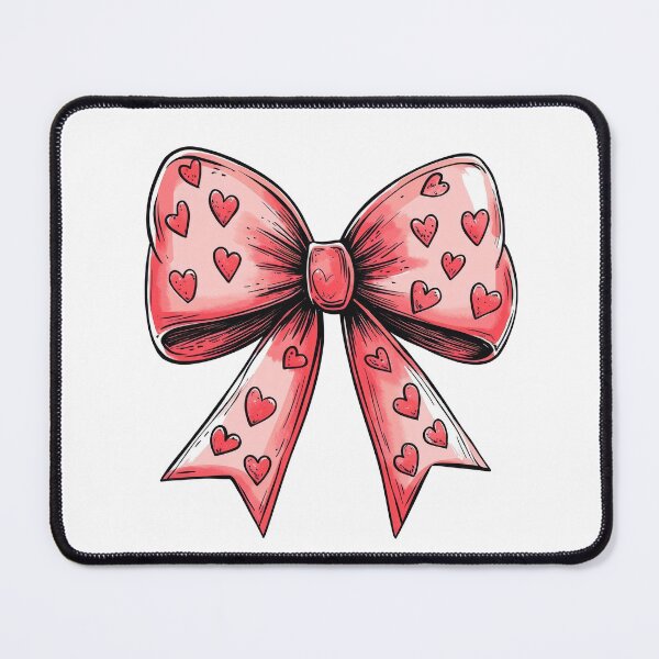 Item preview, Vibrant coquette bow design with playful hearts, perfect for romantic celebrations designed and sold by MiraCleAI.