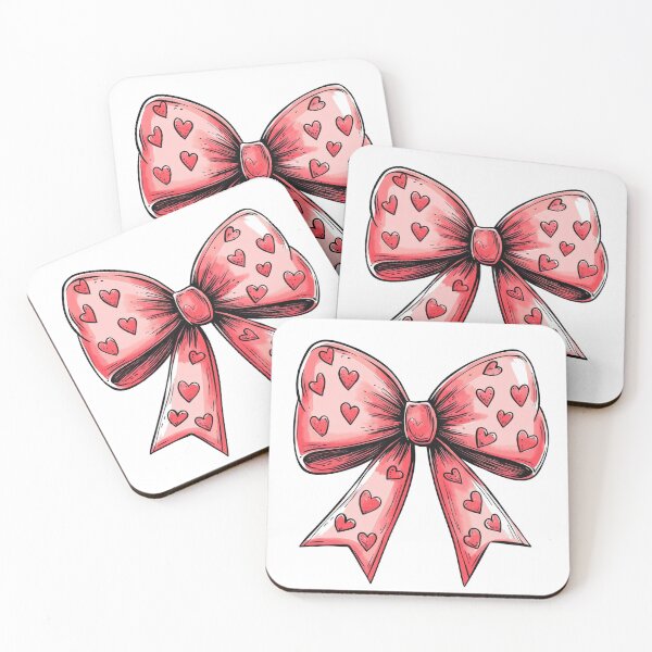 Item preview, Vibrant coquette bow design with playful hearts, perfect for romantic celebrations designed and sold by MiraCleAI.