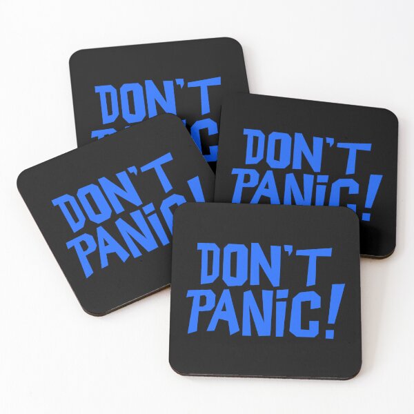 Item preview, NDVH Don't Panic - Blue 1 H2G2 designed and sold by Nik’s T-Shirts.