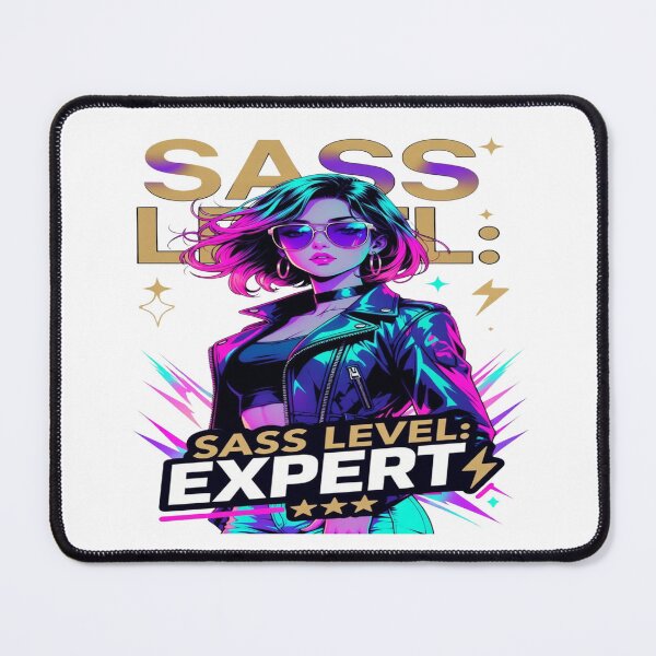 Artikelvorschau, SASS LEVEL: EXPERT – Neon Attitude Graphic T-Shirt | Bold Fashion Statement Tee | Retro Pop Streetwear Design for Print-on-Demand entworfen und verkauft von Sushikidsntod.