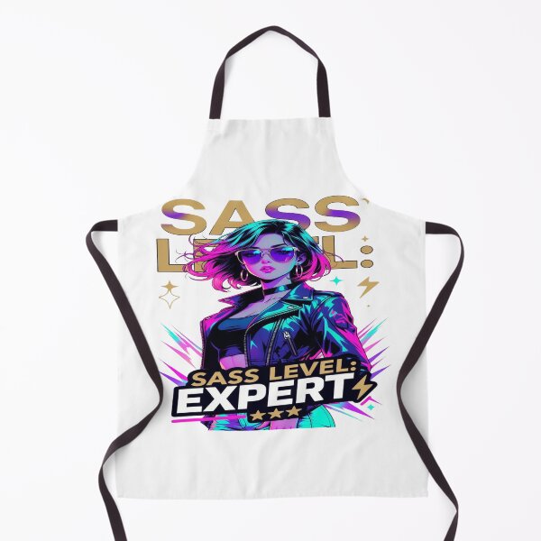 Item preview, SASS LEVEL: EXPERT – Neon Attitude Graphic T-Shirt | Bold Fashion Statement Tee | Retro Pop Streetwear Design for Print-on-Demand designed and sold by Sushikidsntod.