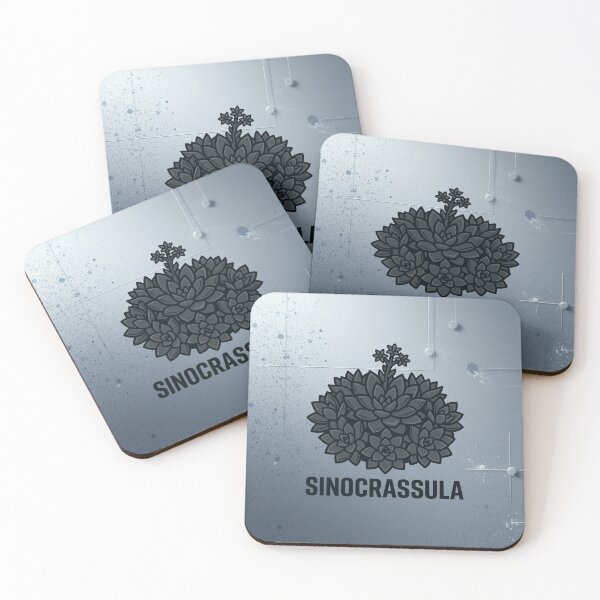 Item preview, Dark Geometric Sinocrassula Botanical Street Art Graphic designed and sold by GreenDivisionJP.