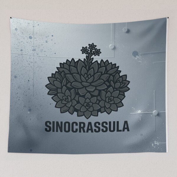 Item preview, Dark Geometric Sinocrassula Botanical Street Art Graphic designed and sold by GreenDivisionJP.