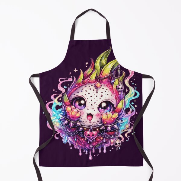 Item preview, Neon Dragon Fruit Monster Creepy Cute Art designed and sold by ChaEmm_Studio.