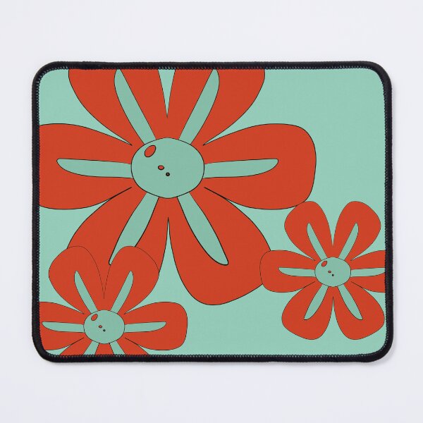 Item preview, Orange burned Retro Flowers 94 – Vintage Flower Design designed and sold by StefanStudioArt.