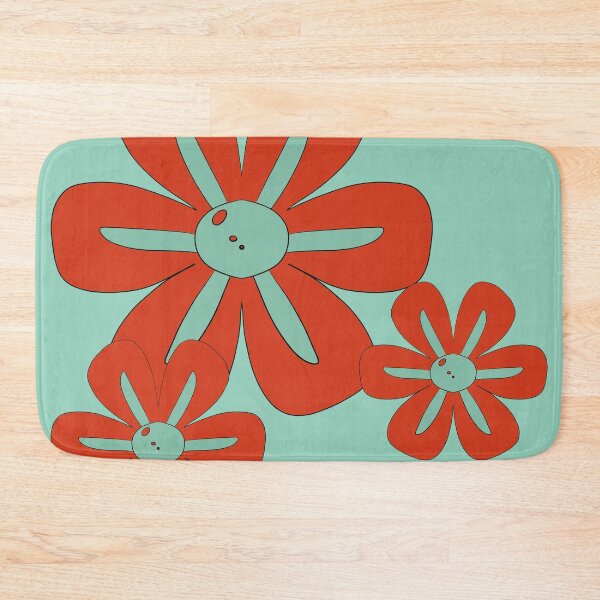Item preview, Orange burned Retro Flowers 94 – Vintage Flower Design  designed and sold by StefanStudioArt.