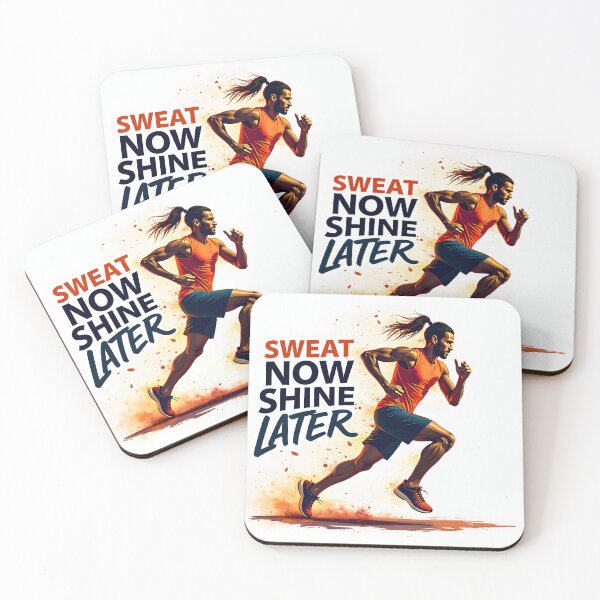 Item preview, Sweat Now Shine Later – Fitness Motivation Gym Workout Typography Design designed and sold by MilaPrintify.
