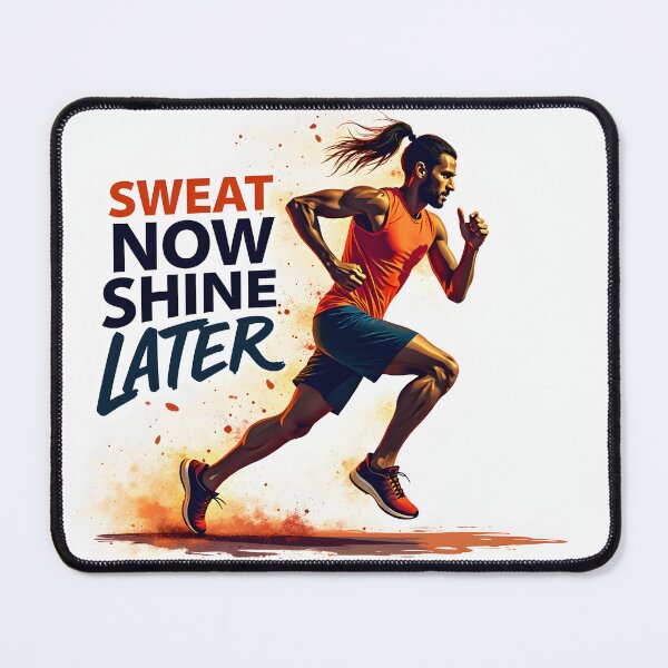 Item preview, Sweat Now Shine Later – Fitness Motivation Gym Workout Typography Design designed and sold by MilaPrintify.