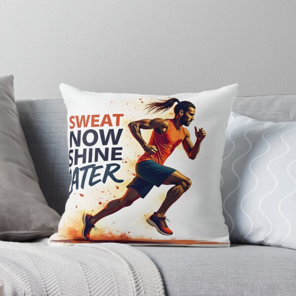 Item preview, Sweat Now Shine Later – Fitness Motivation Gym Workout Typography Design designed and sold by MilaPrintify.
