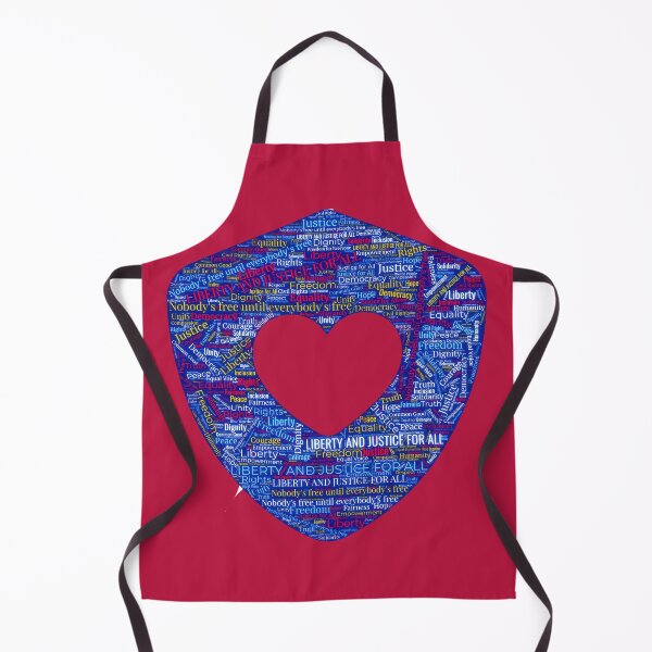 Item preview, ✴️ SHIELD OF DEMOCRACY COLLECTION ✴️ - LIBERITY AND JUSTICE FOR ALL - HEART SHEILD WORDCLOUD - hex code BB133E OLD GLORY RED - US FLAG - background request designed and sold by WheelieGdArt.