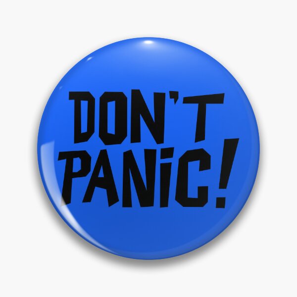 Item preview, NDVH Don't Panic - Blue 2 H2G2 designed and sold by Nik’s T-Shirts.