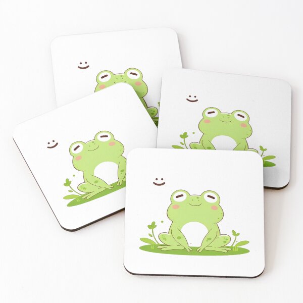Item preview, Touch Grass Frog — Funny Kawaii Meme Sticker designed and sold by tommysworks.