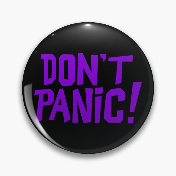Item preview, NDVH Don't Panic - Purple 1 H2G2 designed and sold by Nik’s T-Shirts.