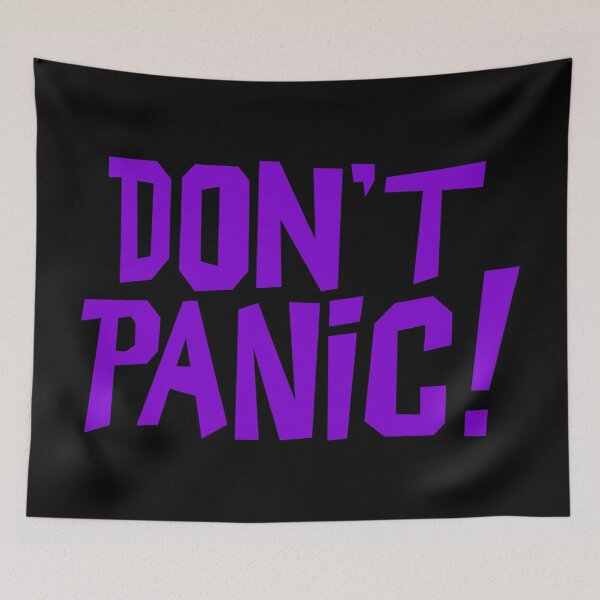 Item preview, NDVH Don't Panic - Purple 1 H2G2 designed and sold by Nik’s T-Shirts.