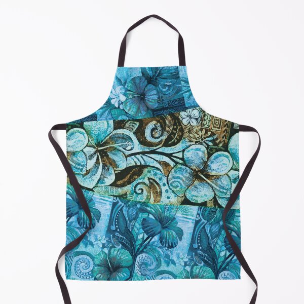 Item preview, Pacific Blue Patchwork Abstract - Hawaiian Tribal Collage Art designed and sold by sunnthreads.