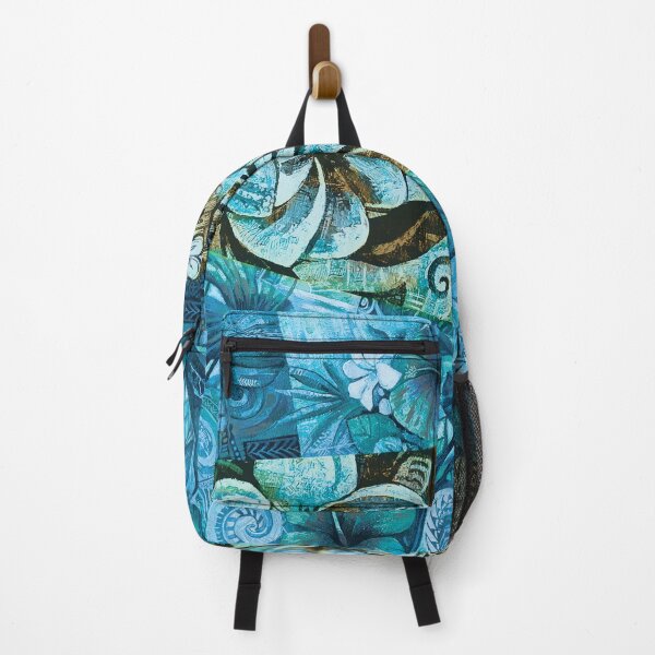 Item preview, Pacific Blue Patchwork Abstract - Hawaiian Tribal Collage Art designed and sold by sunnthreads.