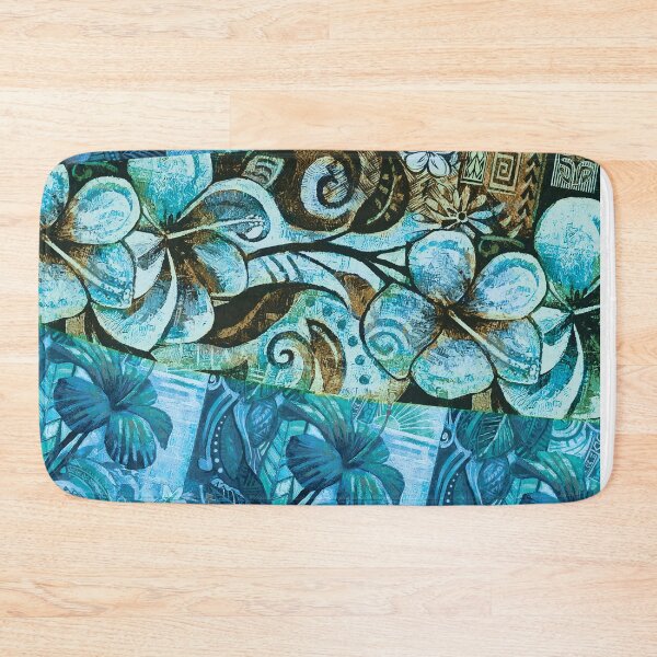 Item preview, Pacific Blue Patchwork Abstract - Hawaiian Tribal Collage Art designed and sold by sunnthreads.
