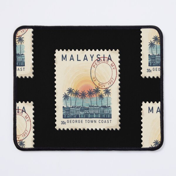 Item preview, Penang Malaysia Coastal Postage Stamp Travel Sticker designed and sold by stickercuffs.