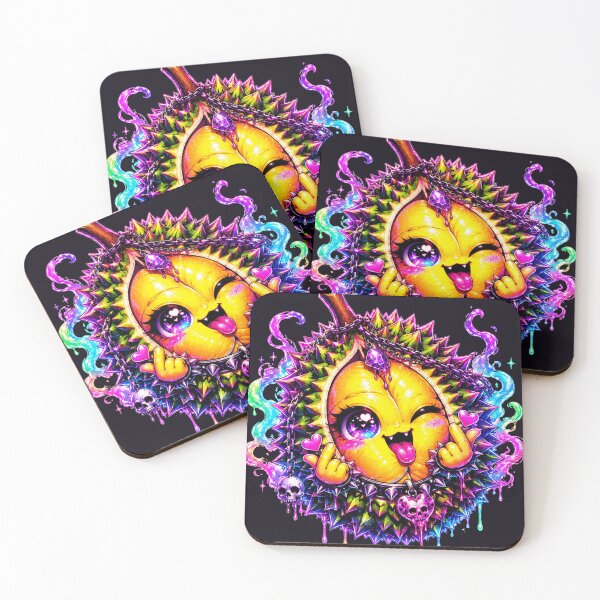 Item preview, Neon Durian Monster Creepy Cute Art designed and sold by ChaEmm_Studio.
