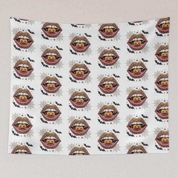 Item preview, Halloween Lips with Pumpkin designed and sold by jkrphoto.