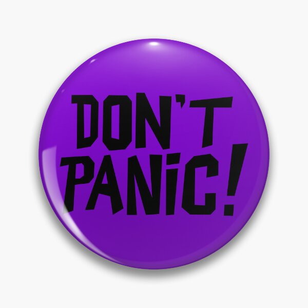 Item preview, NDVH Don't Panic - Purple 2 H2G2 designed and sold by Nik’s T-Shirts.