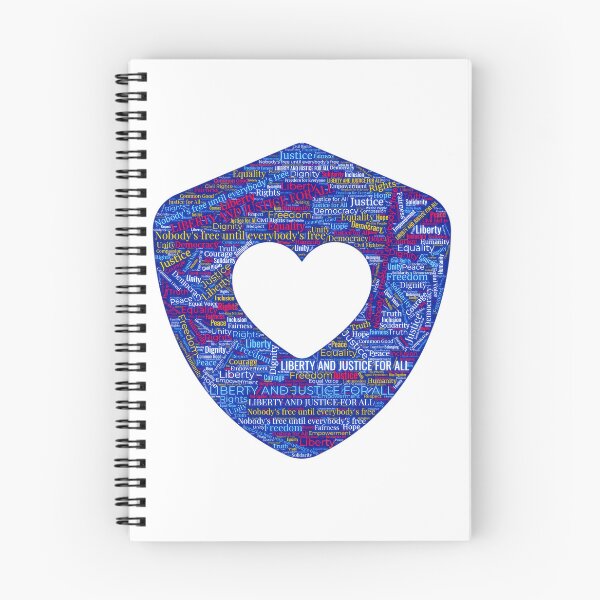 Item preview, ✴️ SHIELD OF DEMOCRACY COLLECTION ✴️ - LIBERITY AND JUSTICE FOR ALL - HEART SHEILD WORDCLOUD - hex code FFFFFF OLD GLORY WHITE - US FLAG - background request designed and sold by WheelieGdArt.