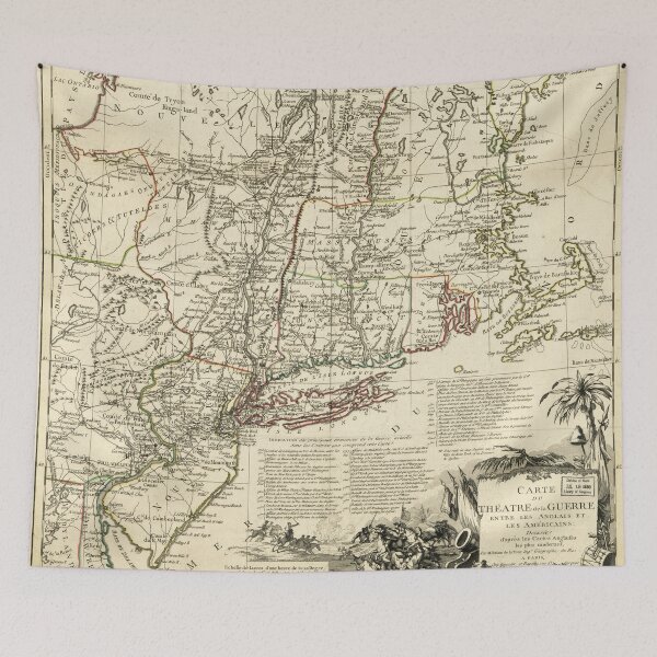 Item preview, American Revolutionary War Map (1782) designed and sold by allhistory.