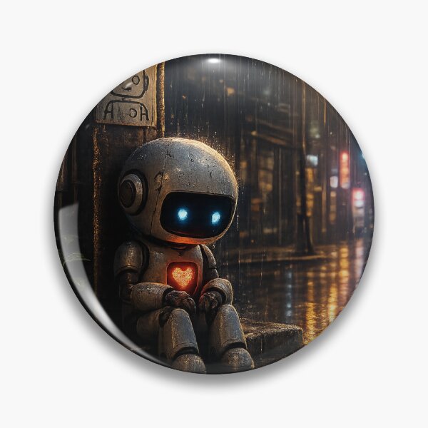 Item preview, Be Kind, Even Robots Feel – Cyberpunk Heartbot T-Shirt Design designed and sold by vinothmech53.