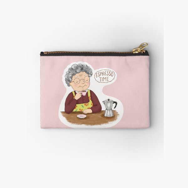 Item preview, Italian Nonna Espresso Time Cozy Coffee Sticker designed and sold by Tati-Zav.
