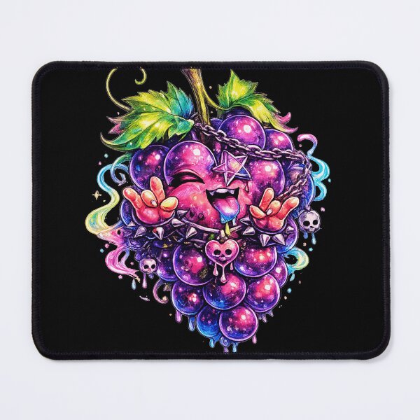 Item preview, Neon Grapes Monster Creepy Cute Art designed and sold by ChaEmm_Studio.