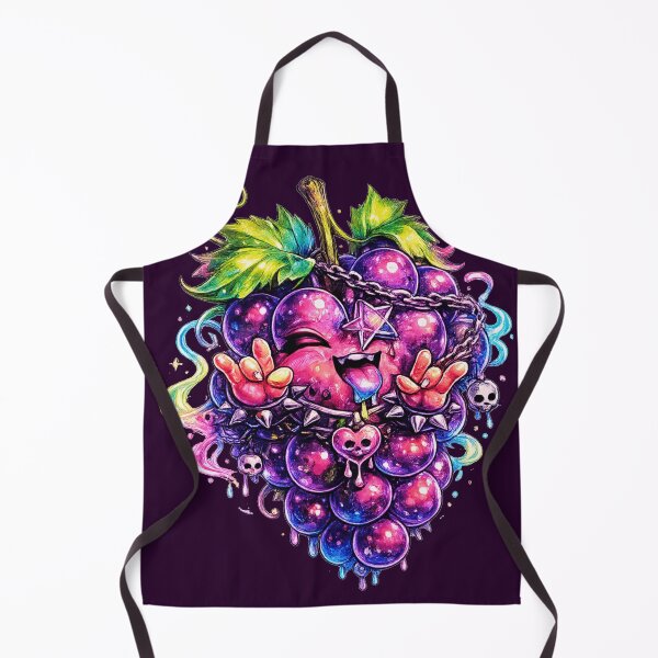 Item preview, Neon Grapes Monster Creepy Cute Art designed and sold by ChaEmm_Studio.