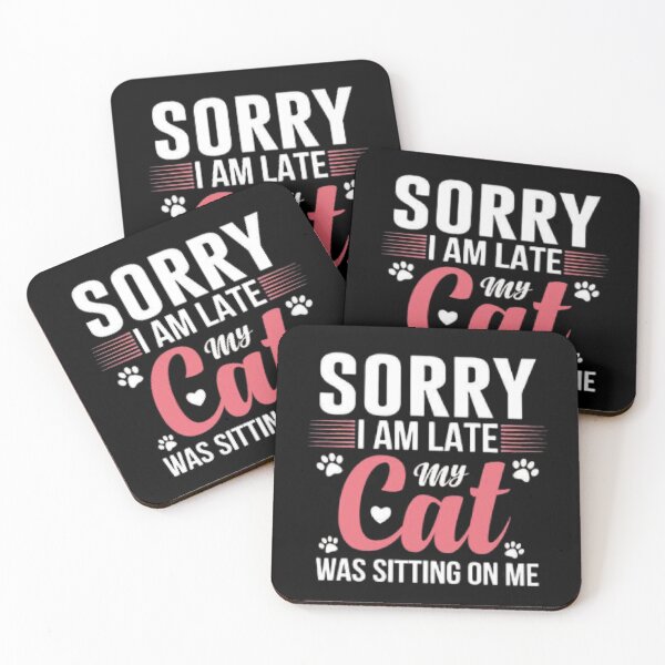 Item preview, Funny Cat Lover Excuse Tee – Sorry I Am Late Cat Shirt designed and sold by LunaCat Studio.