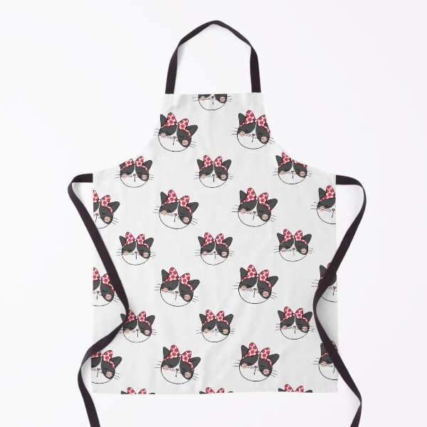 Item preview, ute Cat with Polka Dot Bow Seamless Pattern | Kawaii Kitty Repeat Design designed and sold by LinaDesign Store.