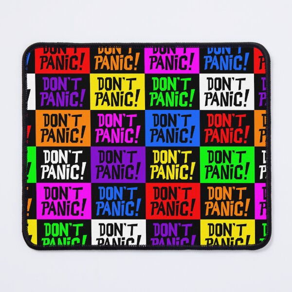 Item preview, NDVH Don't Panic - Multicoloured H2G2 designed and sold by Nik’s T-Shirts.