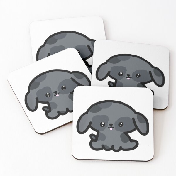 Item preview, Cute Spotted Dark Grey Cartoon Puppy designed and sold by AestheteArchive.