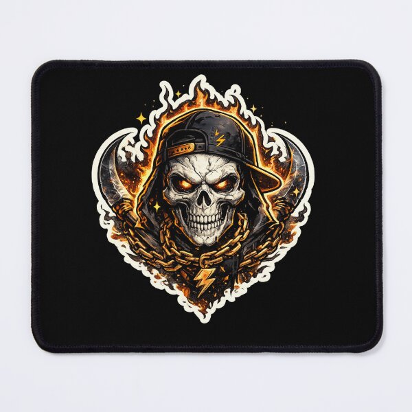 Item preview, Flaming Streetwear Skull Reaper Sticker designed and sold by _Stickora_.