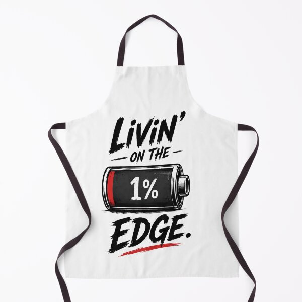 Item preview, Livin' On The Edge – Funny Low Battery & Hustle Humor Design designed and sold by DesignsCreative.