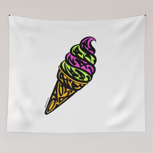 Item preview, Ice Cream Modern Calligraphic ORNAMENT designed and sold by elmuna.