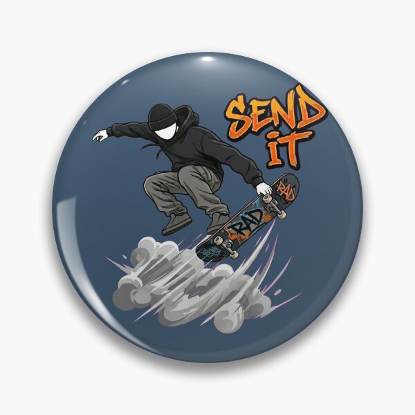 Item preview, Send It! Stickman Skateboard Jump – Minimal Streetwear Skate Graphic designed and sold by Chroma Dreams .