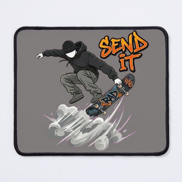 Item preview, Send It! Stickman Skateboard Jump – Minimal Streetwear Skate Graphic designed and sold by Chroma Dreams .