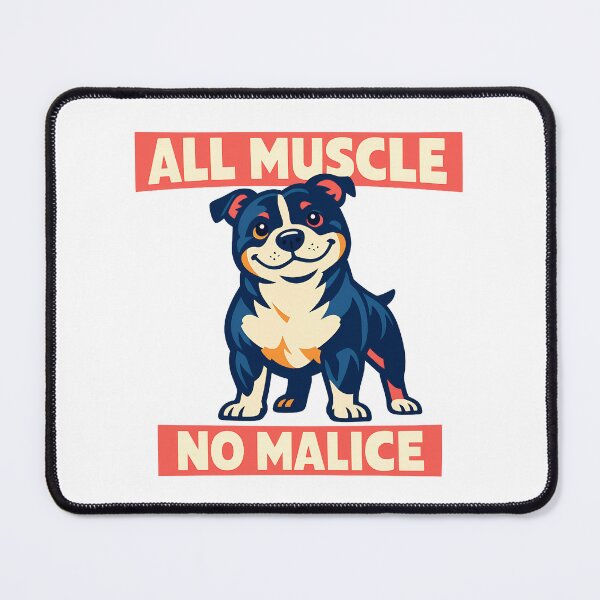 Item preview, All Muscle No Malice Staffordshire Bull Terrier designed and sold by BestFriendTees.