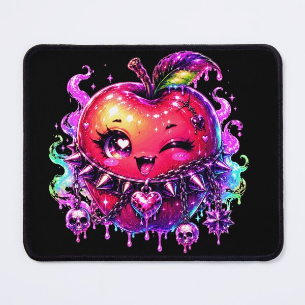 Item preview, Neon Apple Monster Creepy Cute Art designed and sold by ChaEmm_Studio.