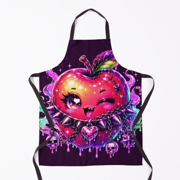 Item preview, Neon Apple Monster Creepy Cute Art designed and sold by ChaEmm_Studio.
