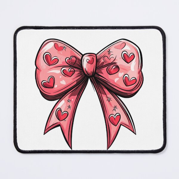 Item preview, Vibrant coquette bow design with playful hearts, perfect for romantic celebrations designed and sold by MiraCleAI.