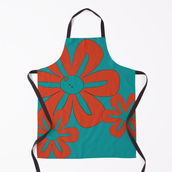 Item preview, Orange burned Retro Flowers 96 – Vintage Flower Design  designed and sold by StefanStudioArt.