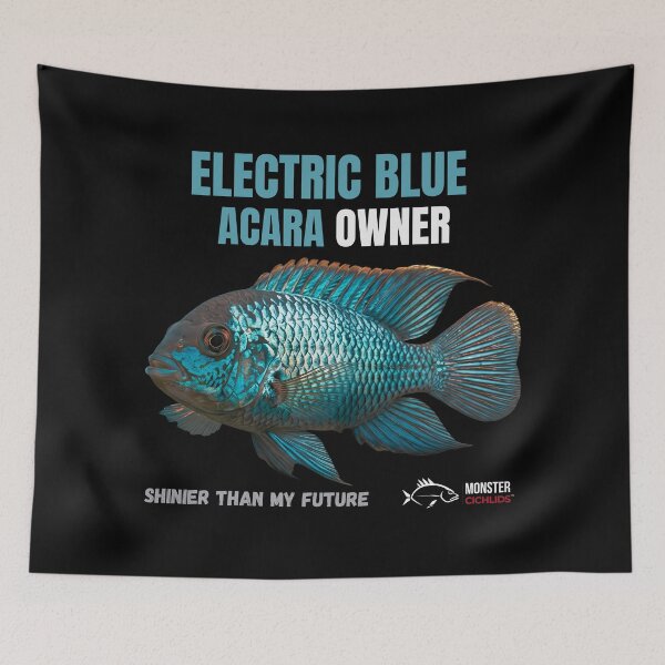 Item preview, Electric Blue Acara Owner Funny Shirt designed and sold by MonsterCichlidsTV.