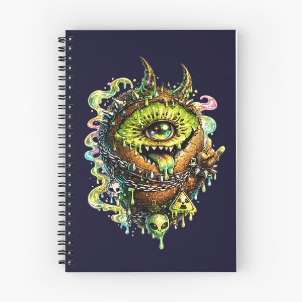Item preview, Neon Kiwi Monster Creepy Cute Art designed and sold by ChaEmm_Studio.